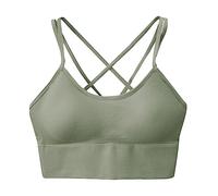 Women's V Neck Sports Bra Push Up Bra Sexy Cross Back Casual Solid Colour Soft Lingerie Classic Chic Comfortable Simple Everyday Yoga Fitness Bra