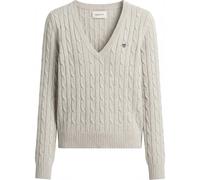 Women's V-neck sweater Gant Classic Blanc M