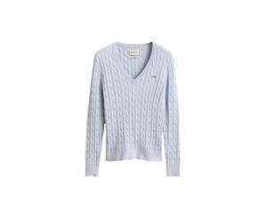 Women's V-neck sweater Gant Classic Bleu XS
