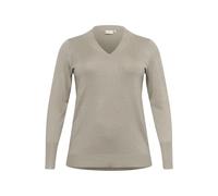 Women's V-neck sweater KAFFE Curve Clizzy Gris XL