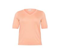 Women's V-neck sweater KAFFE Curve Lizzy Orange XL