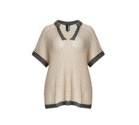 Women's V-neck sweater Mat Fashion Beige One size