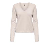 Women's V-neck sweater Only Loyal Beige L
