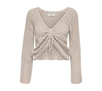 Women's V-neck sweater Only Nola Life Beige XL