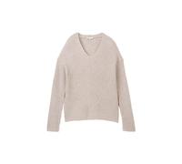 Women's V-neck sweater Tom Tailor Blanc XL