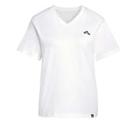 adidas Women's Summer Slide Graphic Vneck T-Shirt, White, L