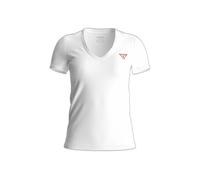 GUESS Women's Mini Triangle T-Shirt White, White, XS