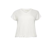 Women's V-neck T-shirt KAFFE Curve Jena Blanc L