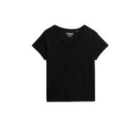 Women's V-neck T-shirt Superdry Slub Emb de Studios Noir XS