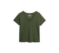 Women's V-neck T-shirt Superdry Slub Emb de Studios Vert M