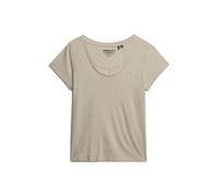 Women's V-neck T-shirt Superdry Studios Gris S