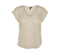 Women's v-neck T-shirt Vero Moda Vmgatja Beige XS