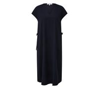 Women's V-Neck Tie-Waist Midi Dress in Viscose Crepe COMMA Bleu 46