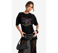 Womens Vacation Oversized T-Shirt - Black - Xl, Black