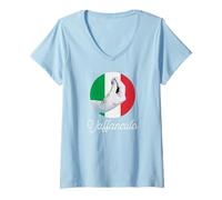 Womens Vaffanculo Italian Italian Italian Funny Saying V-Neck T-Shirt