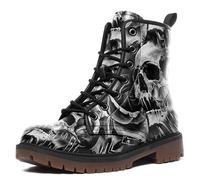 Women's Valentine's Day Gifts Boots,Custom Skeleton Rose Boots For Women Men Waterproof Slip On Warm Winter Skull Boots