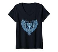 Women's Valkyrie Valkyria Viking Nordic Mythology Valkyrie V-Neck T-Shirt