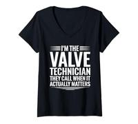 Women's Valve Technician When It Actually Matters V-Neck T-Shirt