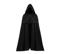 Womens Vampire Halloween Costume, Adult Short Hooded Medieval Cloak Vintage Renaissance Cape Gothic Knight Wizard Costume Halloween Ren Faire Cosplay