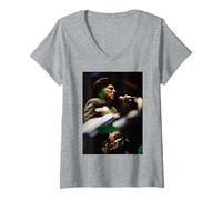 Women's Van Morrison Live Moondance Singer Newcastle 1995 V-Neck T-Shirt