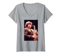 Womens Van Morrison St David's Hall Cardiff Concert 1995 V-Neck T-Shirt