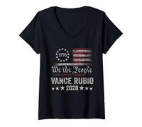 Womens Vance Rubio 2028 J D Vance Marco Rubio President 2028 Funny V-Neck T-Shirt