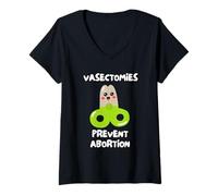 Women's Vasectomies Prevent Abortion V-Neck T-Shirt