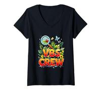 Womens VBS Crew VBS 2025 Magnified Smallest Insects Adventure V-Neck T-Shirt