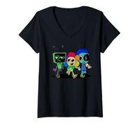 Womens Vee and Astro Dandy's World V-Neck T-Shirt