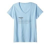 Womens Vegan aka A Very Strict Vegetarian (Food Statement) V-Neck T-Shirt