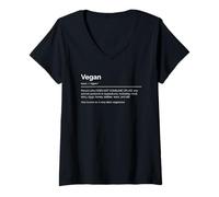 Womens Vegan aka A Very Strict Vegetarian (Food Statement) V-Neck T-Shirt