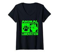 Womens Vegan Animal Rights Cruelty-Free Veganism Animal Liberation V-Neck T-Shirt