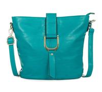 Womens Vegan Leather Bucket Style Cross Body Shoulder Handbag - Lightewight Medium Size Bag - Frankie (Turquoise)