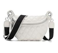 Women's Vegan Leather Crossbody Waist Pack, Fanny Pack Sling Bag with Adjustable Belt, Boho Style Shoulder Purse for Travel, Daily Use, Off-white, M, Boho