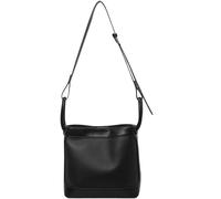 Womens Vegan Leather Shoulder Bag(Black)