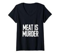 Women's Vegan - Meat is Murder V-Neck T-Shirt