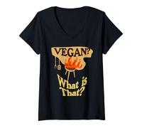 Womens Vegan? What is That? V-Neck T-Shirt