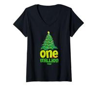 Womens VeggieTales One in A Million Christmas Tree V-Neck T-Shirt