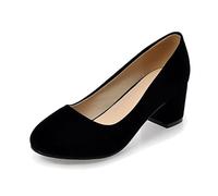 Women's Velour Dirndl Shoes with Straps Elegant Dance Shoes Ankle Strap Heel Shoes for Wedding Oktoberfest and Party, black, 2/2.5 UK