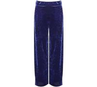 Womens Velour Velvet Pocket Palazzo Ladies Full Length Elasticated Waist Wide Leg Pocket Velvet Palazzo Bottom Christmas Wear Winter Warm Wear Fancy Party Xmas Trouser Plus Size Royal Blue