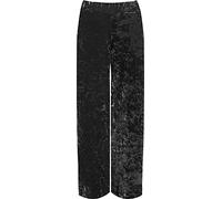 Womens Velour Velvet Wide Leg Palazzo Trousers Ladies Casual Flared Baggy Pocket Pants 8-26