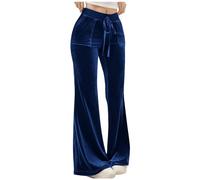 Womens Velvet Flared PantsClearance Soft Velour Sweatpants Drawstring Straight Leg High Waisted Velour Lounge Pants with Pockets Wide Leg Palazzo Trousers Loose Fit Gym Running Joggers Yoga