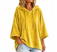 Women's Velvet Hoodie Oversized Pullover Sweatshirt Casual Top | Soft Velvet Fabric, Relaxed Oversized Fit, Cozy Hooded Design, Casual Everyday Style