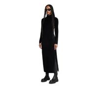 Women's Velvet Slit Dress - Black L