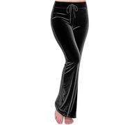 Women's Velvet Straight Leg Trousers Lightweight Loose Fit Stetchy Lounge Trousers Elasticated Waist Plain Workout Yoga Pants Hiking Gym Joggers Tracksuit Bottoms for Women