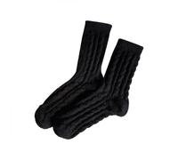 Women's Velvet Thickened Sleeping Socks Autumn And Winter Floor Socks Winter Sleeping Socks for Indoor Outdoor Home Matching Shoes Boots (Black, One Size)