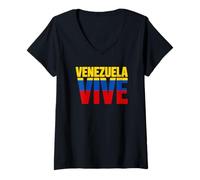 Women's Venezuela Vive Heritage, Strength and Hope V-Neck T-Shirt