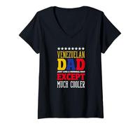 Women's Venezuelan Dad Just Like A Normal Dad Except Much Cooler V-Neck T-Shirt