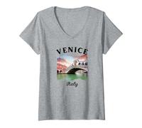 Womens Venice Italy V-Neck T-Shirt