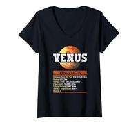 Womens Venus Facts - Venus Planet Space Lover V-Neck T-Shirt
